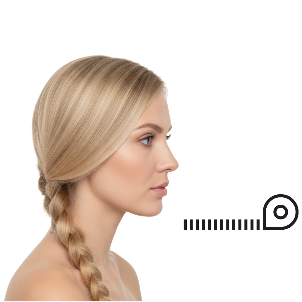 Illustration showing phone held 40cm from face