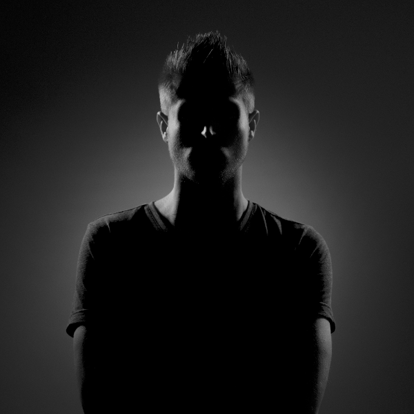 Data deletion symbol - shadowed man's face