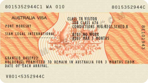 Australian Visa photo