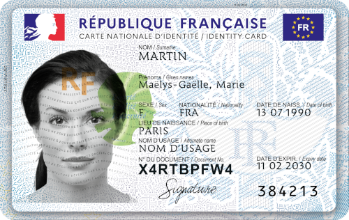 French ID Card photo