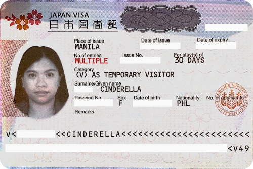Japanese Visa photo