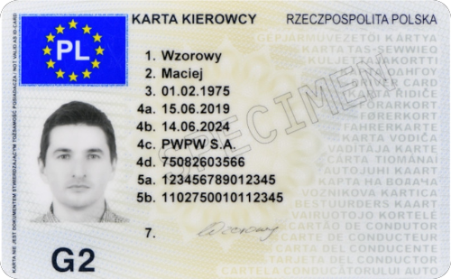 Polish Driver Card photo