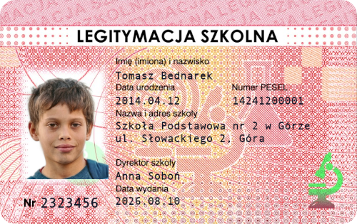 Zdjęcie do legitymacji szkolnej