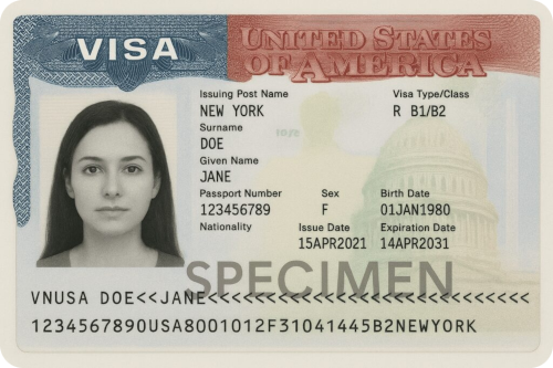 USA Visa photo